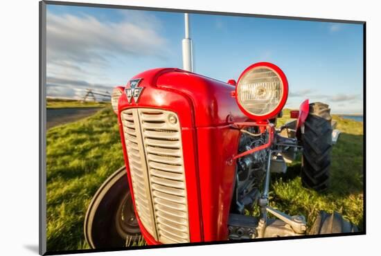 Farm Tractor, Flatey Island, Borgarfjordur, Iceland-null-Mounted Photographic Print