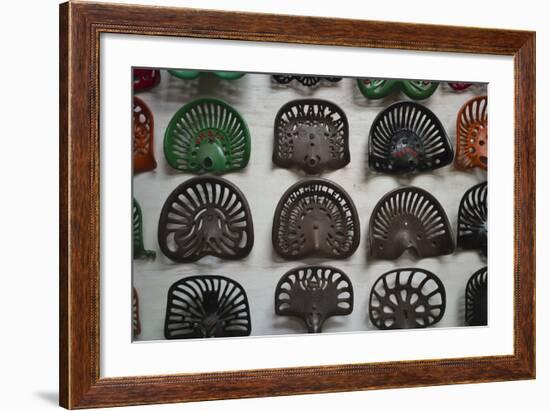 Farm Tractor Seats, Plainsman Museum, Aurora, Nebraska, USA-Walter Bibikow-Framed Photographic Print