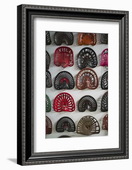 Farm Tractor Seats, Plainsman Museum, Aurora, Nebraska, USA-Walter Bibikow-Framed Photographic Print