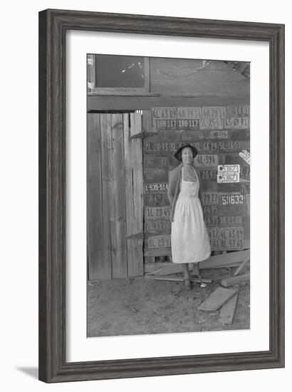 Farm Woman Beside Her Barn Door-Dorothea Lange-Framed Art Print