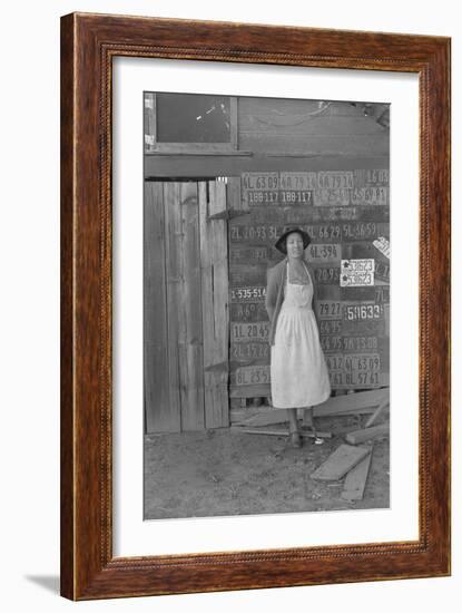 Farm Woman Beside Her Barn Door-Dorothea Lange-Framed Art Print