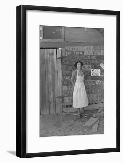 Farm Woman Beside Her Barn Door-Dorothea Lange-Framed Art Print