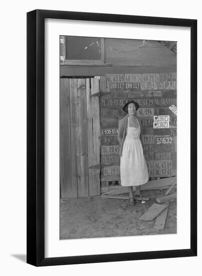 Farm Woman Beside Her Barn Door-Dorothea Lange-Framed Art Print