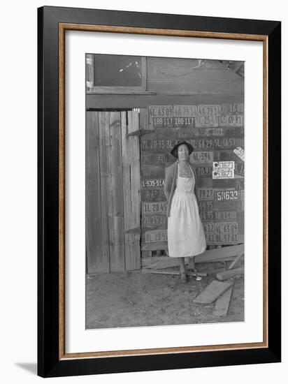 Farm Woman Beside Her Barn Door-Dorothea Lange-Framed Art Print