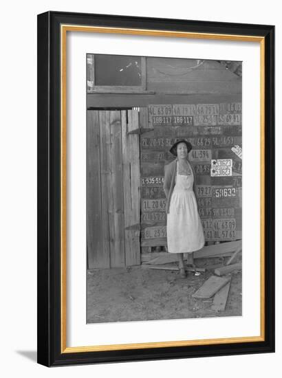 Farm Woman Beside Her Barn Door-Dorothea Lange-Framed Art Print