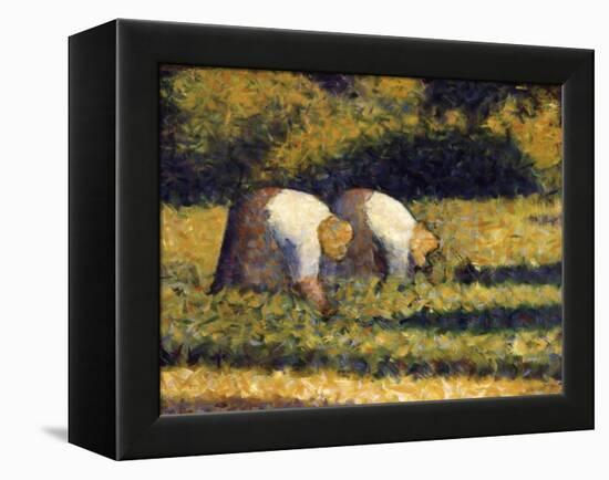 Farm Women at Work-Georges Seurat-Framed Premier Image Canvas