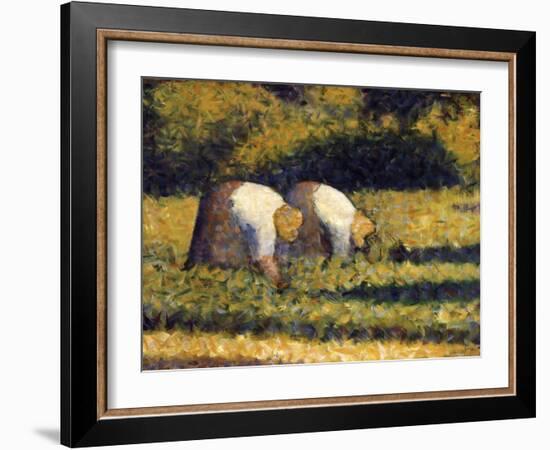 Farm Women at Work-Georges Seurat-Framed Giclee Print