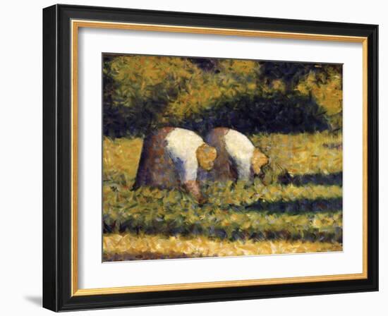 Farm Women at Work-Georges Seurat-Framed Giclee Print