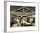 Farm Women Pouring Milk Into a Churn in Dairy Barn-null-Framed Giclee Print