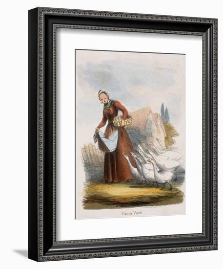 Farm Yard, C1845-Benjamin Waterhouse Hawkins-Framed Giclee Print