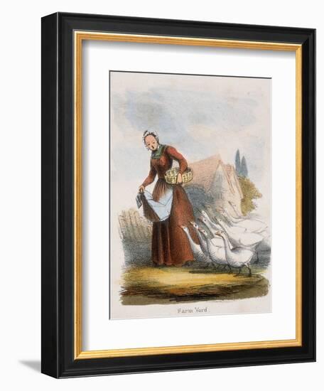 Farm Yard, C1845-Benjamin Waterhouse Hawkins-Framed Giclee Print