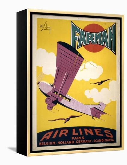 Farman Air Lines-null-Framed Stretched Canvas