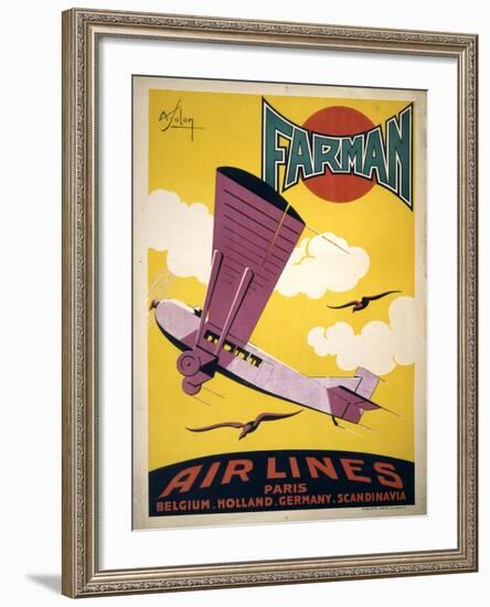 Farman Air Lines-null-Framed Art Print