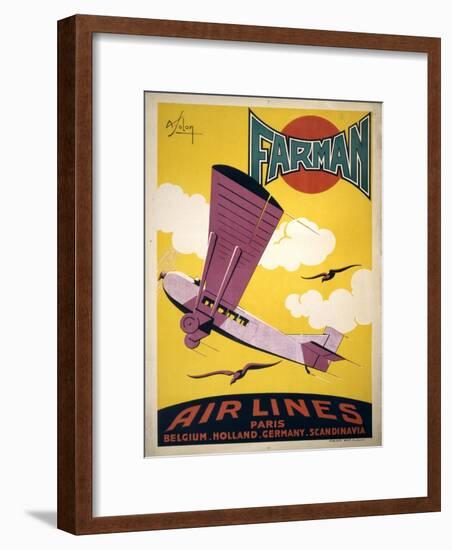 Farman Air Lines-null-Framed Art Print