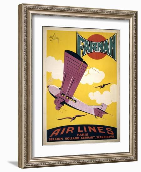 Farman Air Lines-null-Framed Art Print