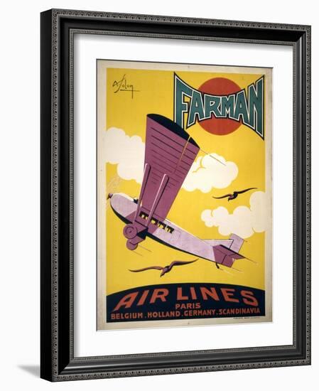 Farman Air Lines-null-Framed Art Print