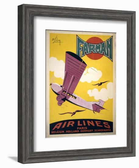 Farman Air Lines-null-Framed Art Print