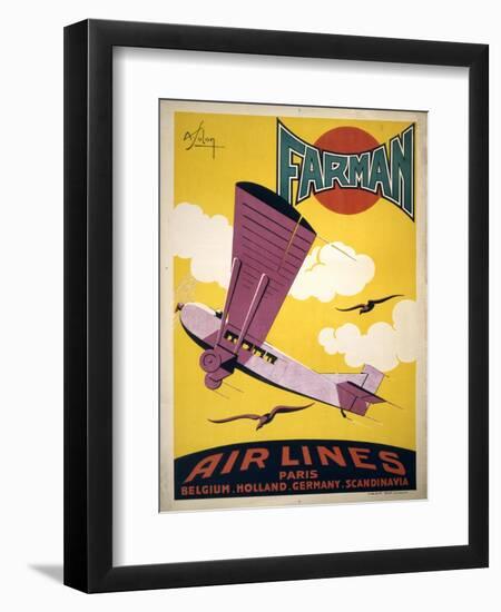 Farman Air Lines-null-Framed Art Print