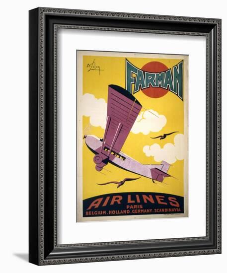 Farman Air Lines-null-Framed Art Print