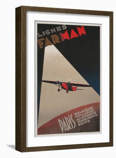 Farman Airways Poster, Vintage Plane-null-Framed Giclee Print