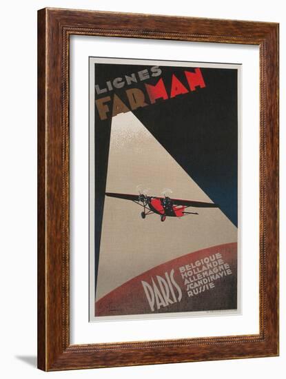 Farman Airways Poster, Vintage Plane-null-Framed Giclee Print