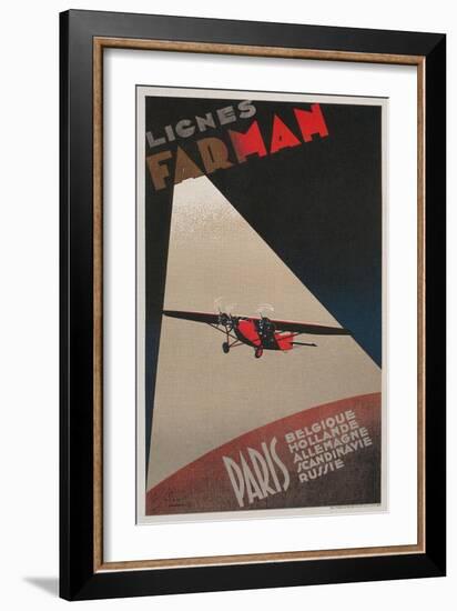 Farman Airways Poster, Vintage Plane-null-Framed Giclee Print