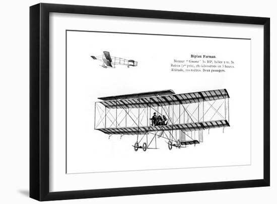Farman Biplane, 20th Century-null-Framed Giclee Print