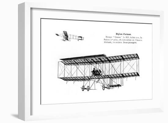 Farman Biplane, 20th Century-null-Framed Giclee Print