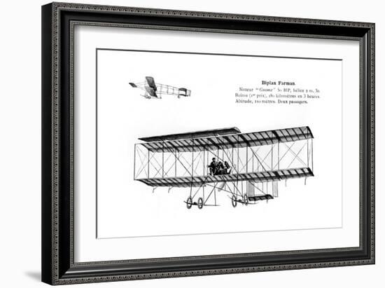 Farman Biplane, 20th Century-null-Framed Giclee Print