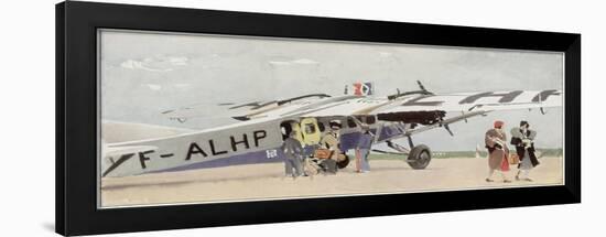 Farman' of Air France Arrives at Paris from Amsterdam-null-Framed Art Print