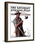 "Farmer and the Bird" or "Harvest Time" Saturday Evening Post Cover, August 18,1923-Norman Rockwell-Framed Giclee Print