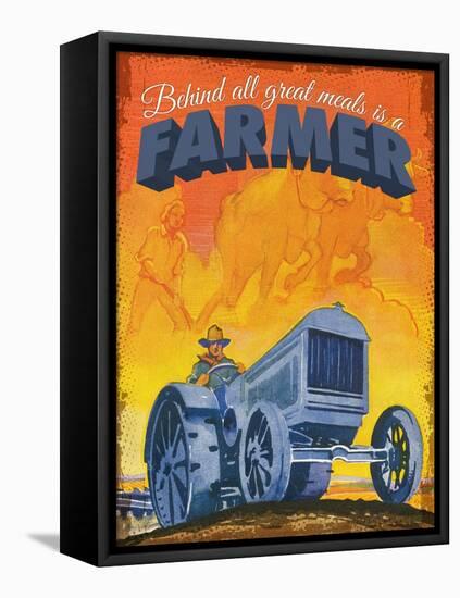 Farmer at Work-null-Framed Premier Image Canvas