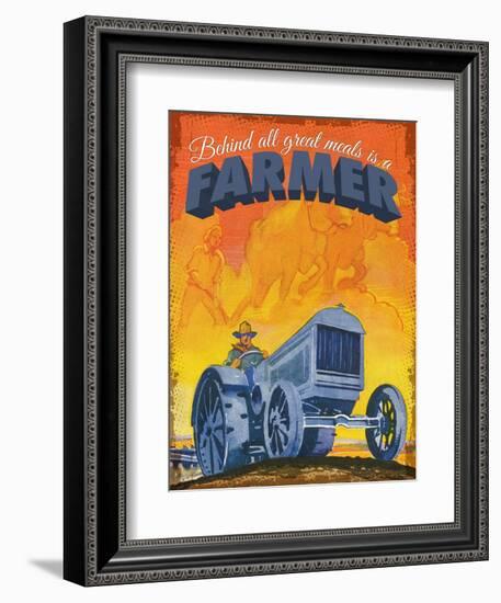 Farmer at Work-null-Framed Giclee Print