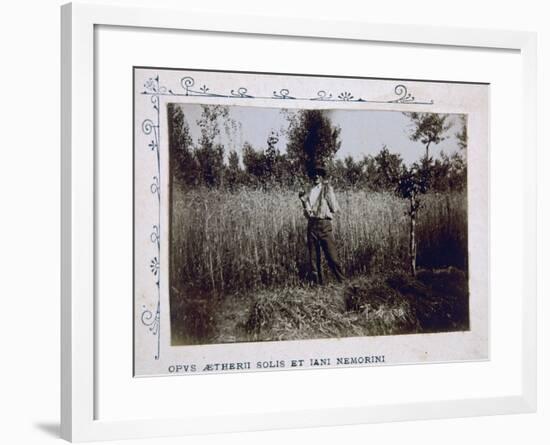 Farmer During Harvest-null-Framed Giclee Print