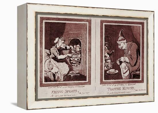 'Farmer George and his Wife' : George III caricature-James Gillray-Framed Premier Image Canvas