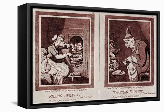 'Farmer George and his Wife' : George III caricature-James Gillray-Framed Premier Image Canvas