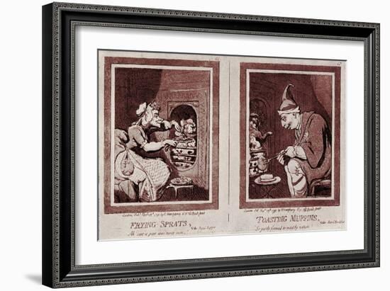 'Farmer George and his Wife' : George III caricature-James Gillray-Framed Giclee Print