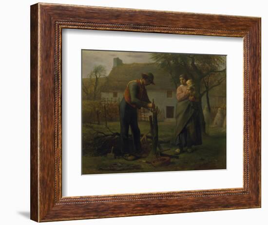 Farmer Grafting a Tree (Le Greffeur)-Jean-François Millet-Framed Giclee Print