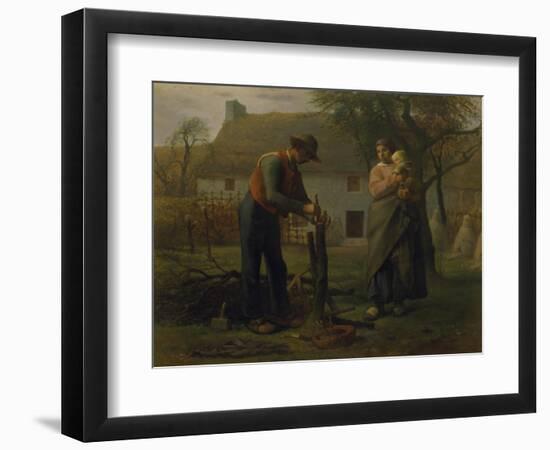 Farmer Grafting a Tree (Le Greffeur)-Jean-François Millet-Framed Giclee Print