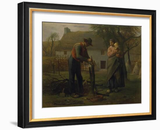 Farmer Grafting a Tree (Le Greffeur)-Jean-François Millet-Framed Giclee Print