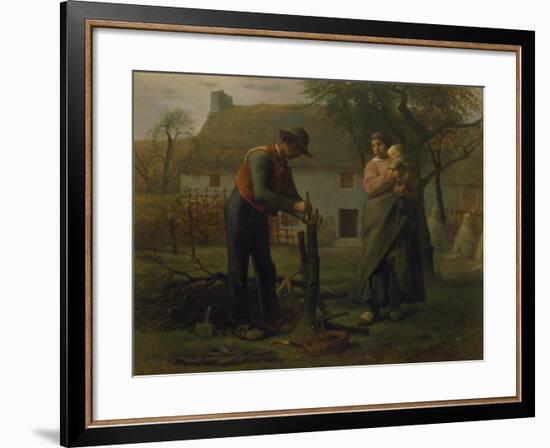 Farmer Grafting a Tree (Le Greffeur)-Jean-François Millet-Framed Giclee Print