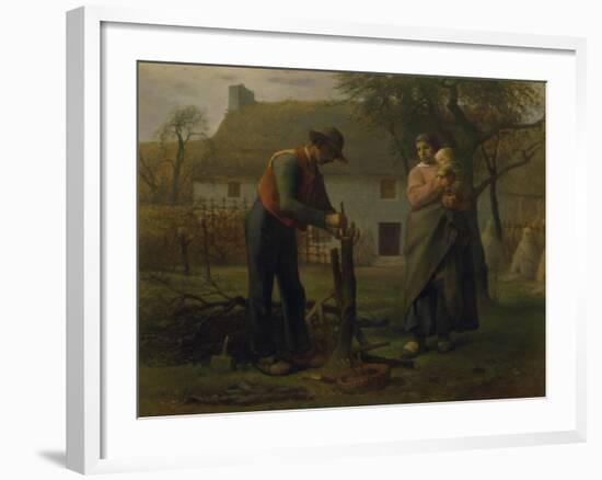 Farmer Grafting a Tree (Le Greffeur)-Jean-François Millet-Framed Giclee Print