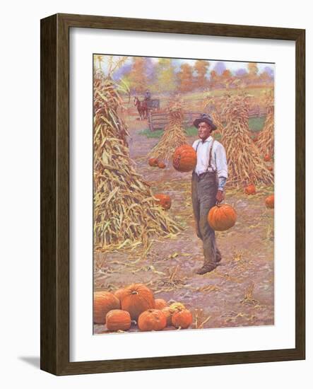 Farmer in Autumn 1906-Arthur Burdett Frost-Framed Art Print