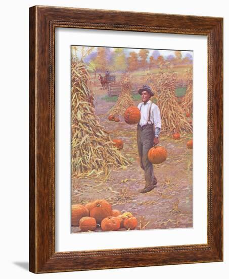 Farmer in Autumn 1906-Arthur Burdett Frost-Framed Art Print