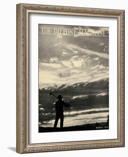 Farmer in Field, Front Cover of the 'Dupont Magazine', March 1936-American School-Framed Giclee Print