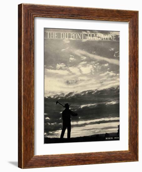 Farmer in Field, Front Cover of the 'Dupont Magazine', March 1936-American School-Framed Giclee Print