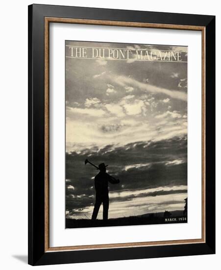 Farmer in Field, Front Cover of the 'Dupont Magazine', March 1936-American School-Framed Giclee Print