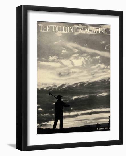 Farmer in Field, Front Cover of the 'Dupont Magazine', March 1936-American School-Framed Giclee Print