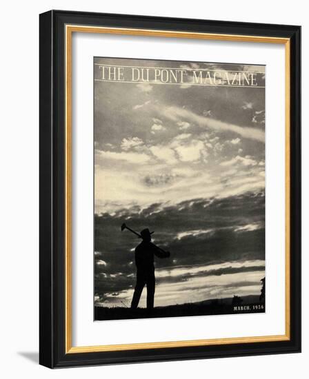 Farmer in Field, Front Cover of the 'Dupont Magazine', March 1936-American School-Framed Giclee Print