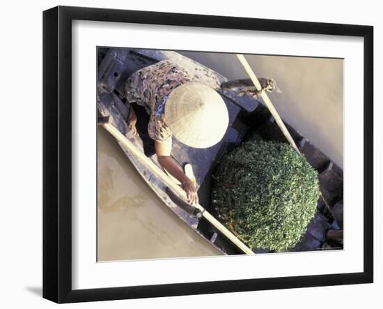 Farmer's Boat in the Mekong Delta, Vietnam-Keren Su-Framed Photographic Print